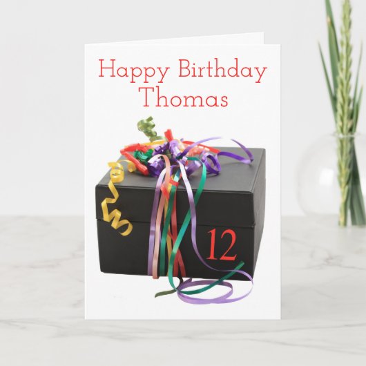 12e verjaardag  kaart (Voorkant)