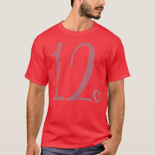 12e verjaardag, Kinder meisjes, twaalf jaar nummer T-shirt