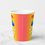 12e verjaardag: kleurrijk, vun regenboogpatroon # papieren bekers (Rechts)