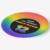 12e verjaardag: kleurrijke regenboog # 12, Naam va Papieren Bordje (Gekanteld)