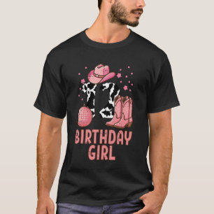 12e verjaardag koe patroon cowgirl 12 jaar oud ver t-shirt