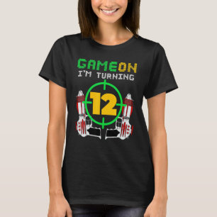 12e Verjaardag Laser Label Verjaardagsspel op I'm  T-shirt