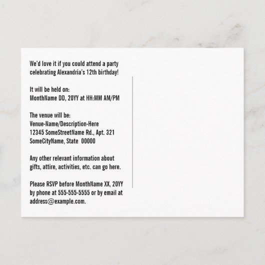 12e verjaardag - Leuk vuurwerk, Regenboog look "12 Briefkaart (Achterkant)