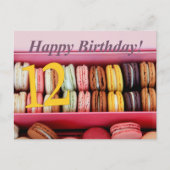 12e verjaardag Macaron Card Briefkaart (Voorkant)