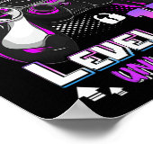 12e verjaardag meisjes niveau 12 ontgrendeld 12 ja poster (Hoek)