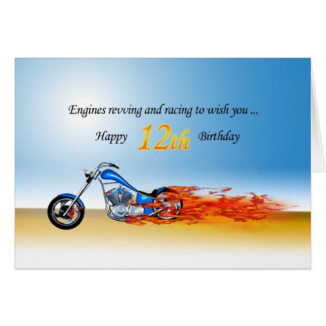 12e verjaardag met een ontstekingsmotor (Voorkant Horizontaal)