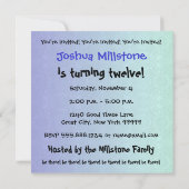 12e verjaardag Modern Blue Recycled Kaart (Achterkant)