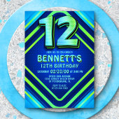 12e verjaardag Neon uitnodiging