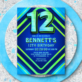 12e verjaardag Neon uitnodiging