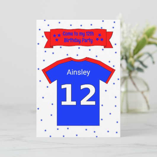 12e verjaardag persoonlijke feestuitnodiging kaart (Staand voorkant)