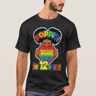 12e verjaardag Pop Fidget African American Kinder T-shirt