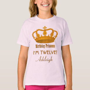 12e verjaardag prinses Douanenaam Royal Crown A10 T-shirt