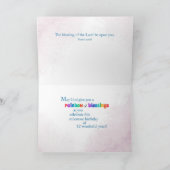 12e verjaardag Religieuze Kaart Rainbow Blessings (Binnen)