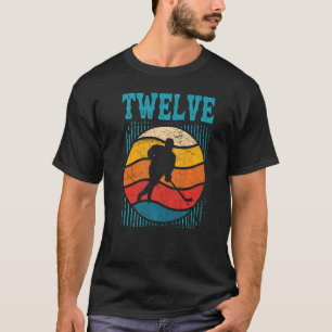 12e verjaardag Retro Ice Hockey 12 jaar oude jonge T-shirt