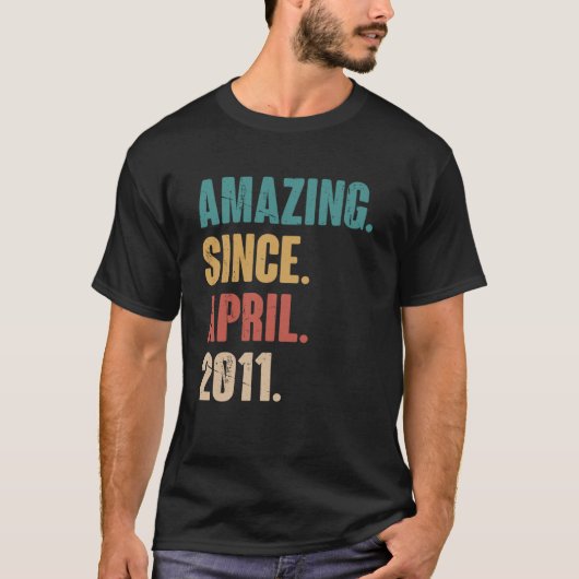 12e verjaardag sinds april 2011 t-shirt (Voorkant)