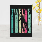 12e verjaardag skateboarder skateboarden 12 kaart (Gele Bloem)