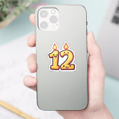 12e verjaardag sticker (Telefoon)