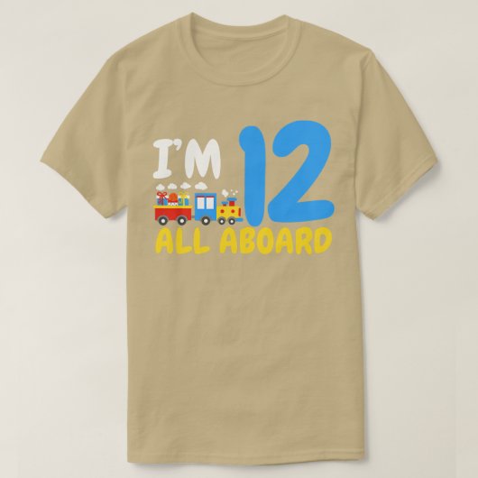 12e verjaardag treinen t-shirt (Design voorkant)
