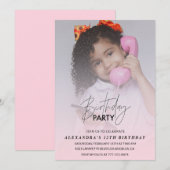 12e verjaardag uitnodiging Verjaardagsfeest Foto r (Voorkant / Achterkant)