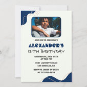 12e verjaardag uitnodigingen Jongen Marine Eenvoud (Voorkant)