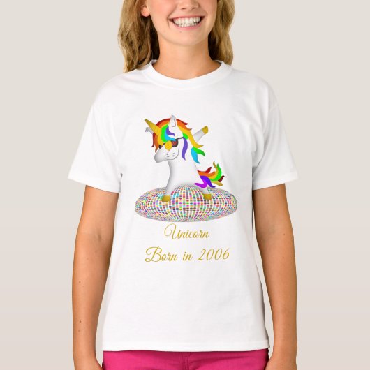 12e verjaardag UNICORN meisjes cadeau T-SHIRT (Voorkant)