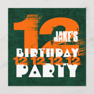 12e verjaardag van de 12e verjaardag van de 12e ja kaart