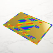 12e verjaardag van de geboorte - Fun, regenboogspe Folie Uitnodiging (Gedraaid)