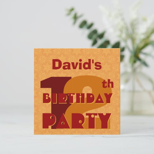 12e verjaardag van de goudsterren W783 Kaart (Staand voorkant)