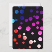 12e verjaardag van de regenboogpartij Stippen Kaart (Achterkant)