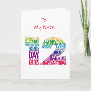 **12e VERJAARDAG VAN MIJN LEUKE NICHTJE** Kaart