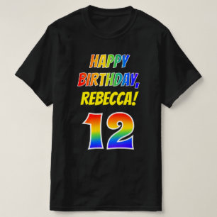 12e verjaardag — Vet, Plezier, Regenboog 12, Aange T-shirt
