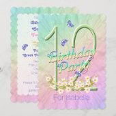 12e verjaardag Vloertuinen Kaart (Voorkant / Achterkant)