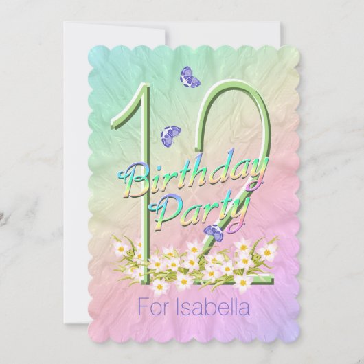 12e verjaardag Vloertuinen Kaart (Voorkant)