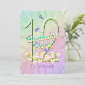 12e verjaardag Vloertuinen Kaart (Staand voorkant)