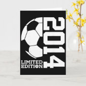 12e verjaardag Voetbal Limited Edition 2014 Kaart (Gele Bloem)