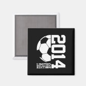 12e Verjaardag Voetbal Limited Edition 2014 Magneet (Voorkant / Achterkant)