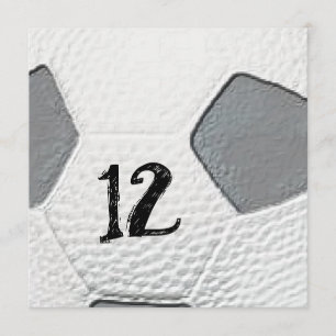 12e verjaardag Voetbal Uitnodigingen