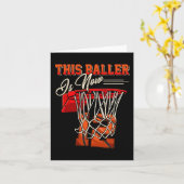 12e verjaardag voor Boy Basketbal 12 jaar oud Kind Kaart (Gele Bloem)