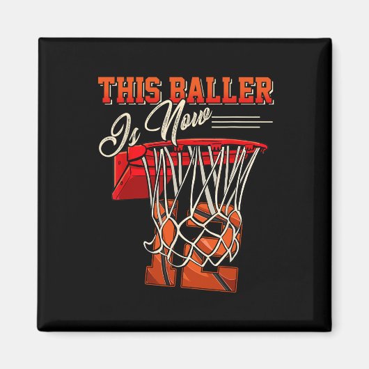 12e verjaardag voor Boy Basketbal 12 jaar oud Kind Magneet (Voorkant)