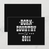 12e verjaardag voor Country Western Music Lover Briefkaart (Voorkant / Achterkant)
