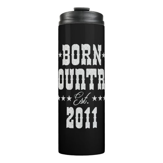 12e verjaardag voor Country Western Music Lover Thermosbeker (Voorkant)