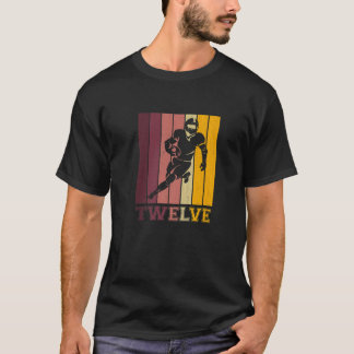 12e verjaardag voor spelers Football Player 12 jaa T-shirt