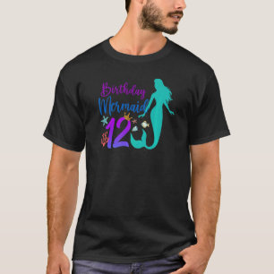 12e verjaardag zeemeermin oceaan 12 jaar oud magis t-shirt