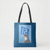 12e vlag (blauw) tote bag (Voorkant)