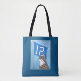12e vlag (blauw) tote bag
