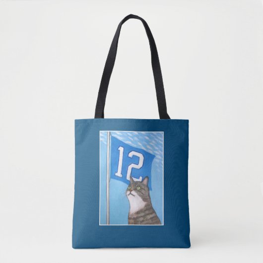 12e vlag (blauw) tote bag (Voorkant)