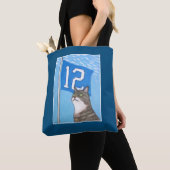 12e vlag (blauw) tote bag (Dichtbij)