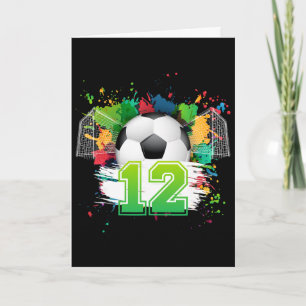 12e Voetbal Verjaardagsfeestje 12 Jaar Oude Voetba Kaart
