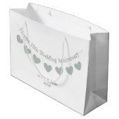 12e/ zijden bruiloft Jubileum met jade harten Groot Cadeauzakje (Achterkant Gekanteld)