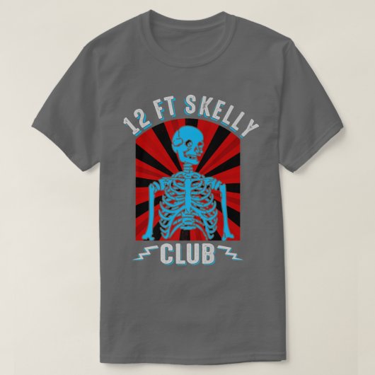 12ft-skelet Club Halloween 12-Foot Skeleton Appre T-shirt (Design voorkant)
